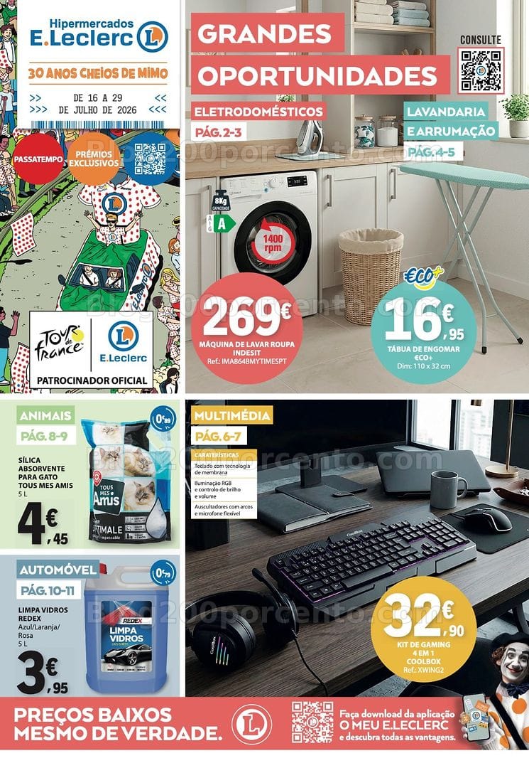 Antevisão Folheto E-LECLERC Bazar Promoções de 16 a 29 julho